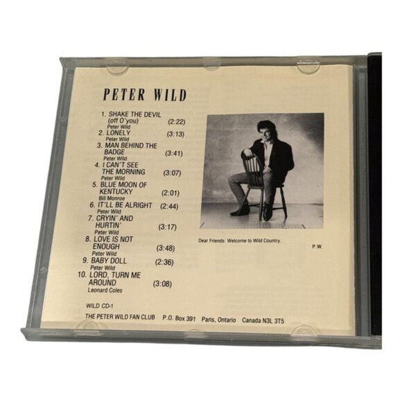 Vintage Peter Wild CD Album 1991 Country Music Wild Records Canada Blue Moon - Picture 6 of 9